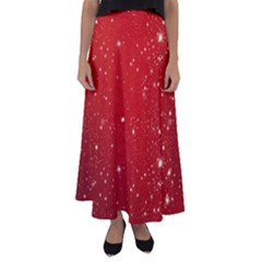 Background-star-red Flared Maxi Skirt by nateshop