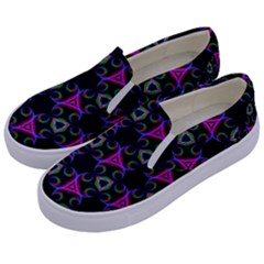 Background-triangle Kids  Canvas Slip Ons by nateshop