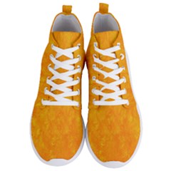 Background-yellow Men s Lightweight High Top Sneakers by nateshop