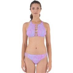  Texture Pink Light Blue Perfectly Cut Out Bikini Set by artworkshop