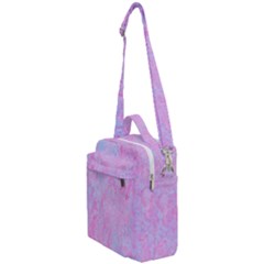  Texture Pink Light Blue Crossbody Day Bag by artworkshop
