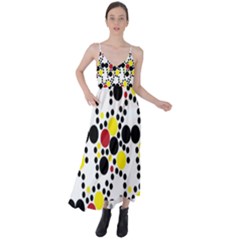 Pattern-polka Yellow Re Black Tie Back Maxi Dress by nateshop