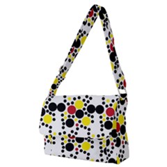 Pattern-polka Yellow Re Black Full Print Messenger Bag (m) by nateshop