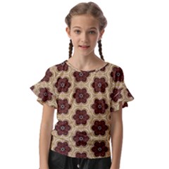 Pattern-flower Kids  Cut Out Flutter Sleeves by nateshop