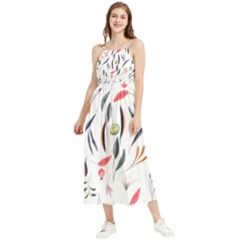 Watercolor-fruit Boho Sleeveless Summer Dress