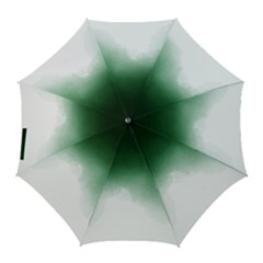 Watercolor-green White Golf Umbrellas by nateshop