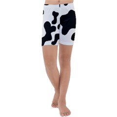 Cow Pattern Kids  Lightweight Velour Capri Yoga Leggings by BangZart