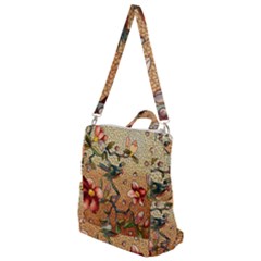 Flower Cubism Mosaic Vintage Crossbody Backpack by Jancukart