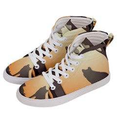 Vectors Painting Wolves Nature Forest Men s Hi-top Skate Sneakers by Amaryn4rt
