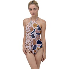 Terrazzo Flooring Art 3 Go With The Flow One Piece Swimsuit by flowerland