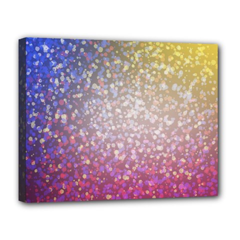 Glitter Particles Pattern Abstract Canvas 14  X 11  (stretched) by Amaryn4rt