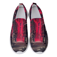 Stranger Things Fantasy Dark  Red Women s Slip On Sneakers by Amaryn4rt