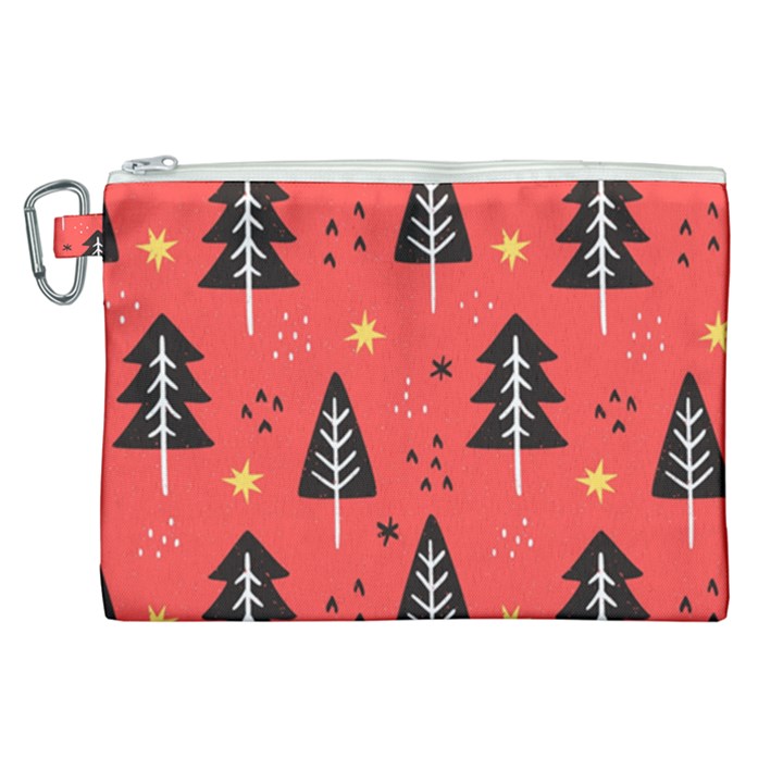 Christmas Christmas Tree Pattern Canvas Cosmetic Bag (XL)