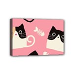 Cat Pattern Backgroundpet Mini Canvas 6  x 4  (Stretched)
