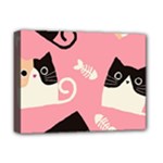 Cat Pattern Backgroundpet Deluxe Canvas 16  x 12  (Stretched) 