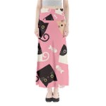 Cat Pattern Backgroundpet Full Length Maxi Skirt