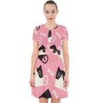 Cat Pattern Backgroundpet Adorable in Chiffon Dress