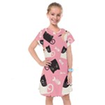 Cat Pattern Backgroundpet Kids  Drop Waist Dress