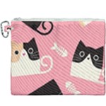 Cat Pattern Backgroundpet Canvas Cosmetic Bag (XXXL)