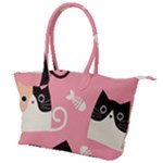 Cat Pattern Backgroundpet Canvas Shoulder Bag