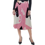 Cat Pattern Backgroundpet Classic Velour Midi Skirt 