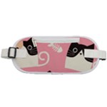 Cat Pattern Backgroundpet Rounded Waist Pouch