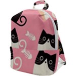 Cat Pattern Backgroundpet Zip Up Backpack
