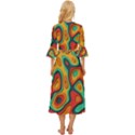 Paper Cut Abstract Pattern Midsummer Wrap Dress View4