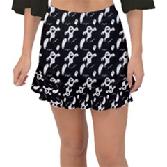 Halloween Background Ghost Pattern Fishtail Mini Chiffon Skirt by Amaryn4rt