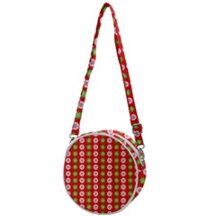 Festive Pattern Christmas Holiday Crossbody Circle Bag by Amaryn4rt