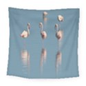 Flamingo Birds Plumage Sea Water Square Tapestry (Large) View1