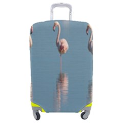 Flamingo Birds Plumage Sea Water Animal Exotic Luggage Cover (medium) by artworkshop