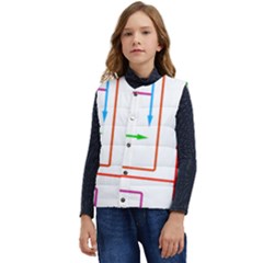 Arrows Direction Productionplanning Kid s Short Button Up Puffer Vest	 by Wegoenart