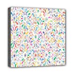 Flowery Floral Abstract Decorative Ornamental Mini Canvas 8  x 8  (Stretched)