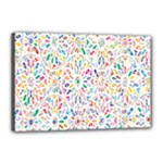 Flowery Floral Abstract Decorative Ornamental Canvas 18  x 12  (Stretched)
