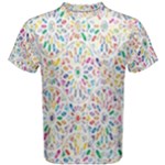 Flowery Floral Abstract Decorative Ornamental Men s Cotton Tee