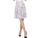 Flowery Floral Abstract Decorative Ornamental A-Line Skirt