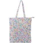 Flowery Floral Abstract Decorative Ornamental Double Zip Up Tote Bag