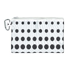 Halftone Pattern Dot Modern Retro Texture Circle Canvas Cosmetic Bag (large) by artworkshop