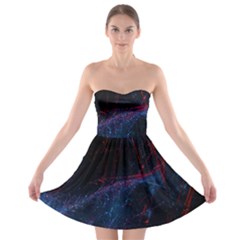 Abstract Painting Feathers Beautiful Strapless Bra Top Dress by artworkshop