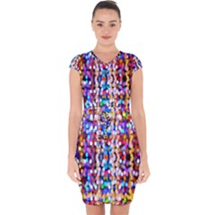 Abstract Background Blur Capsleeve Drawstring Dress  by artworkshop