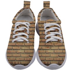 Bricks Wall Red  Kids Athletic Shoes by artworkshop