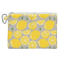 Lemon Wallpaper Canvas Cosmetic Bag (xl) by artworkshop