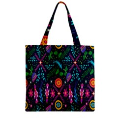 Pattern Nature Design  Zipper Grocery Tote Bag by artworkshop