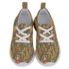 Pattern Seamless Gingerbread Christmas Decorative Running Shoes by artworkshop