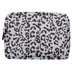 Grey And Black Jaguar Dots Make Up Pouch (medium) by ConteMonfrey