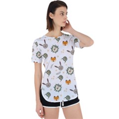 Rabbit, Lions And Nuts  Perpetual Short Sleeve T-shirt by ConteMonfrey