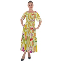 Seamless-fruit Shoulder Straps Boho Maxi Dress  by nateshop