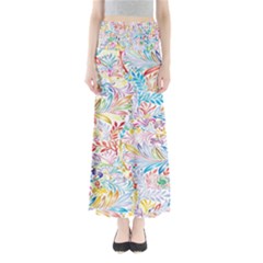 Floral Pattern Full Length Maxi Skirt by nateshop