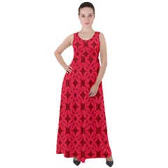 Red-star Empire Waist Velour Maxi Dress by nateshop